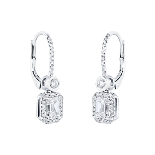 White Gold 1.84cttw and Drop Earrings