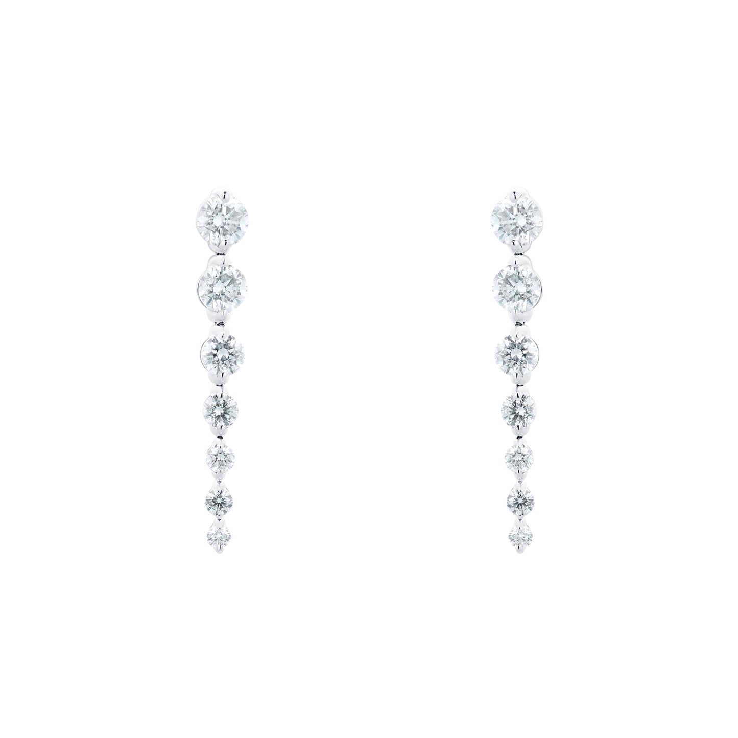 White Gold 2.00cttw Diamond Drop Earrings