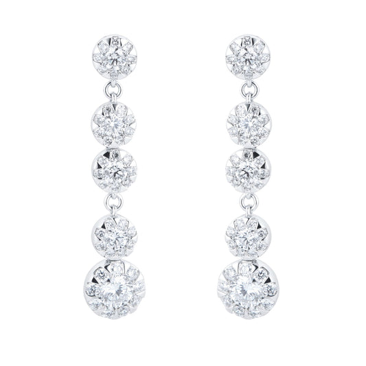 Masquerade White Gold 1.30cttw Diamond Drop Earrings