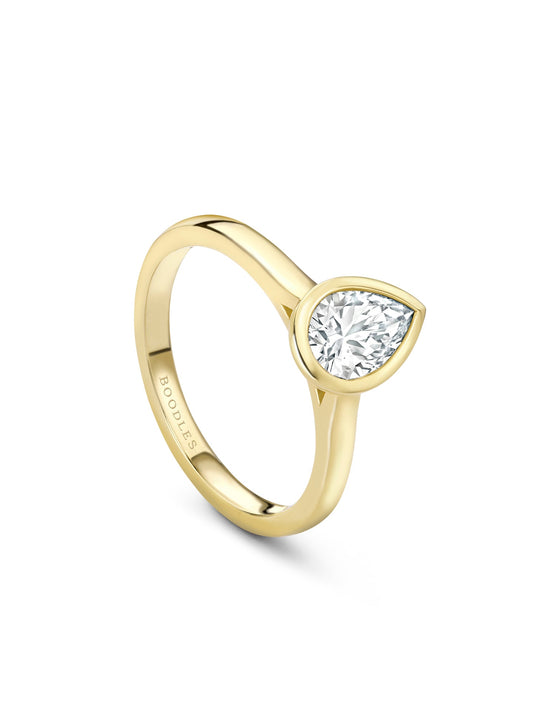 Florentine Pear Diamond Ring