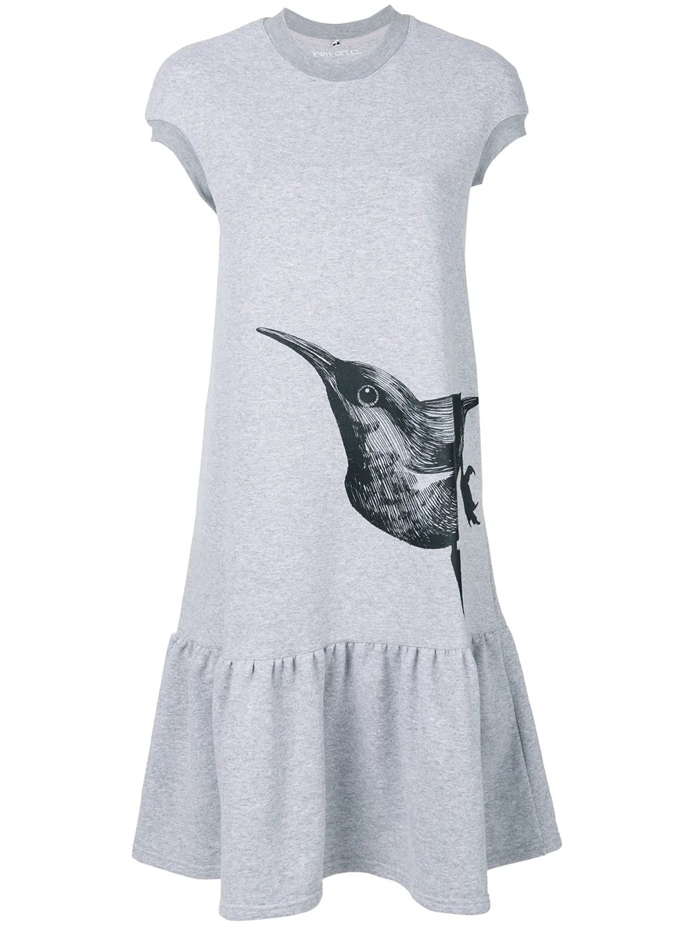 Bird Print T-Shirt Dress