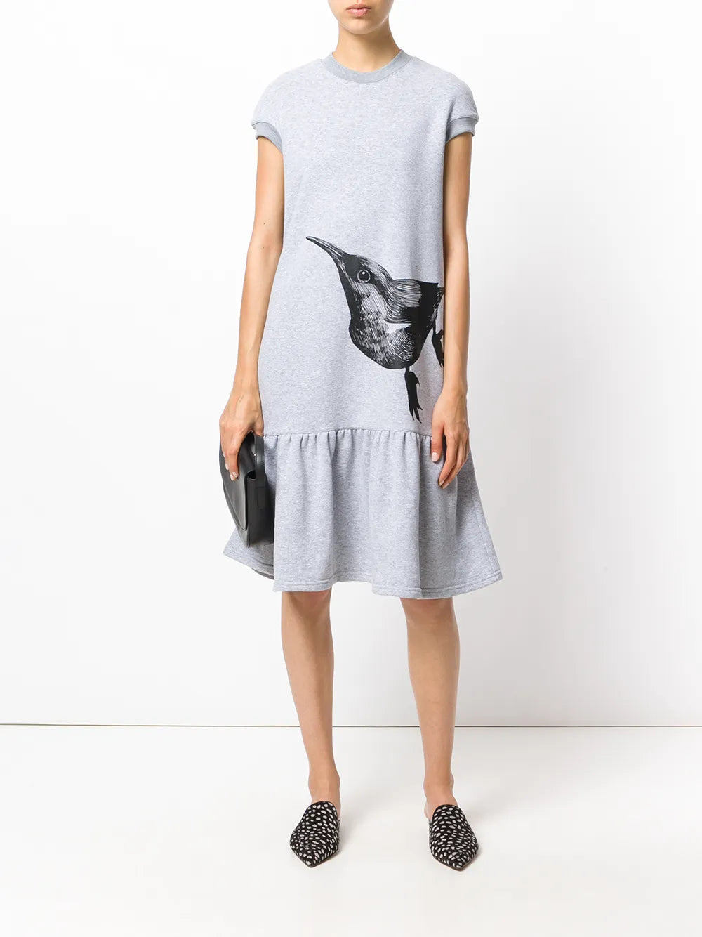 Bird Print T-Shirt Dress
