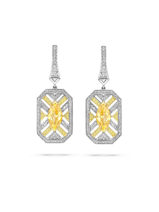 Fifth Avenue Orange Diamond Earrings