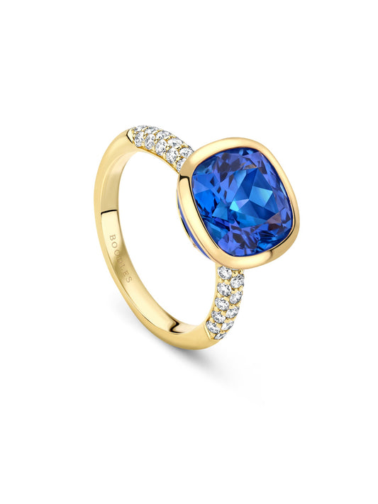 Florentine Dolce Vita Cushion Tanzanite Ring