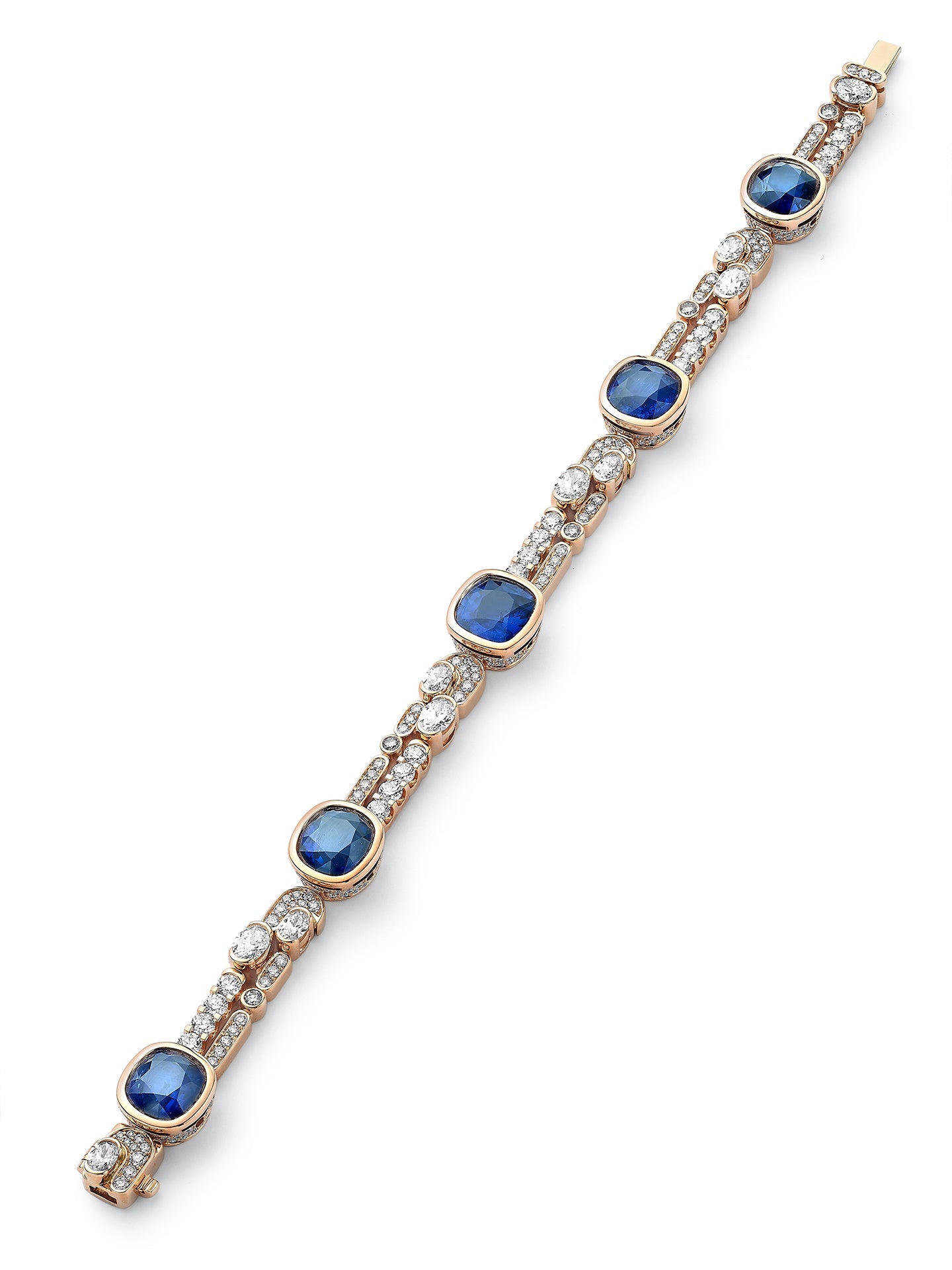 Play of Light Cushion Sapphire Bracelet