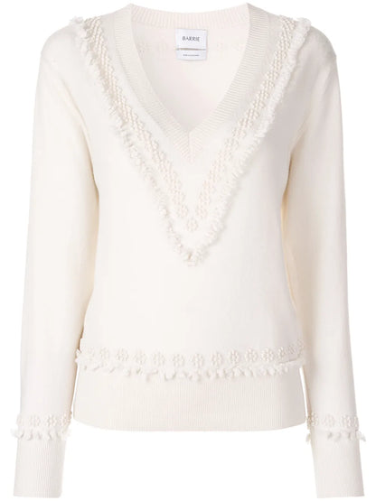 Romantic Timeless Cashmere V Neck Pullover