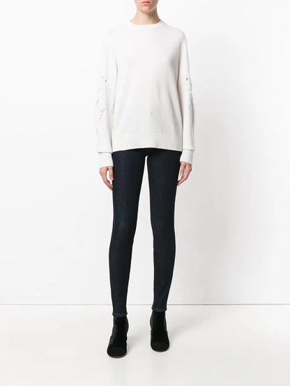Romantic Timeless Cashmere Round Neck Pullover