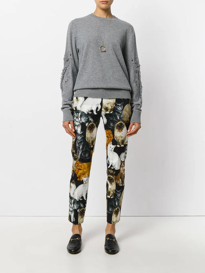 Romantic Timeless Cashmere Round Neck Pullover