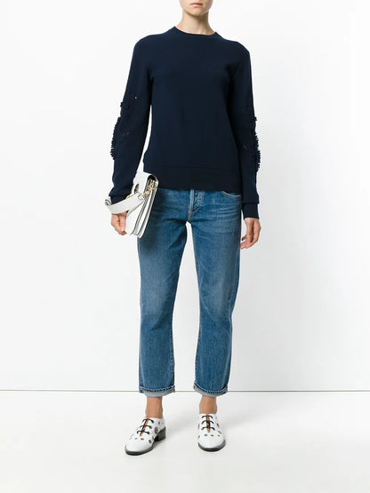 Romantic Timeless Cashmere Round Neck Pullover