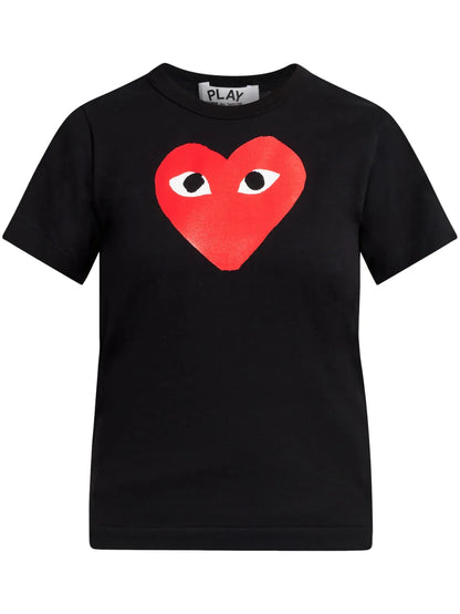 Heart-Print Cotton T-Shirt