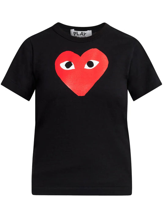 Heart-Print Cotton T-Shirt