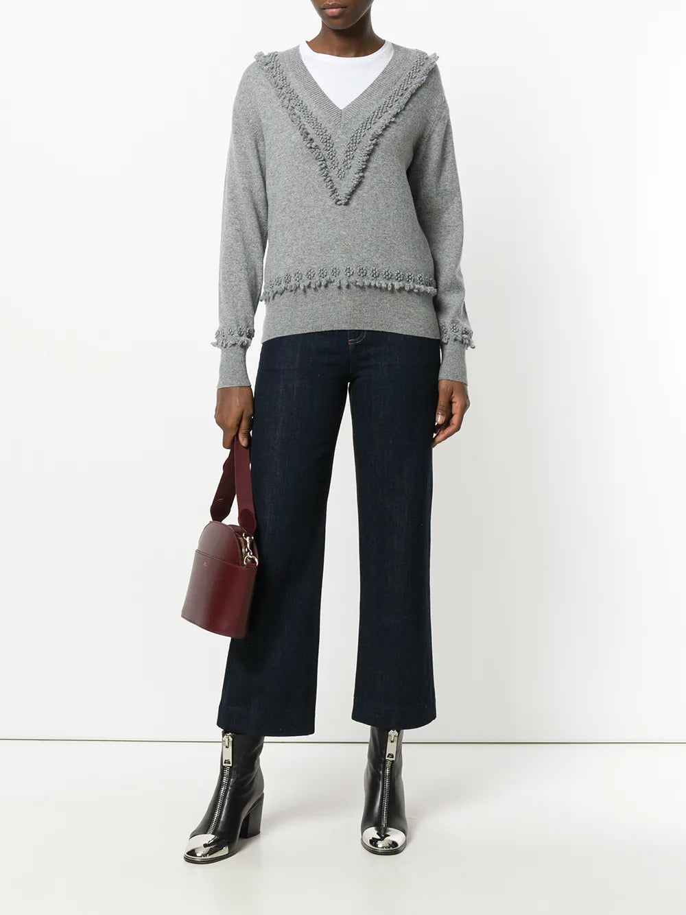 Romantic Timeless Cashmere V Neck Pullover