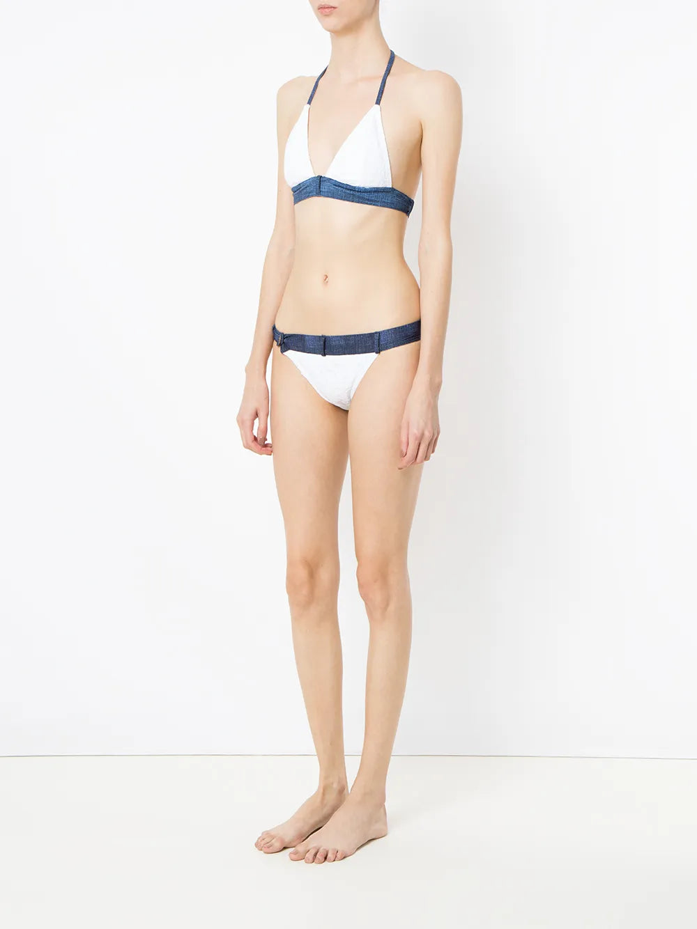Denim Panels Bikini Set