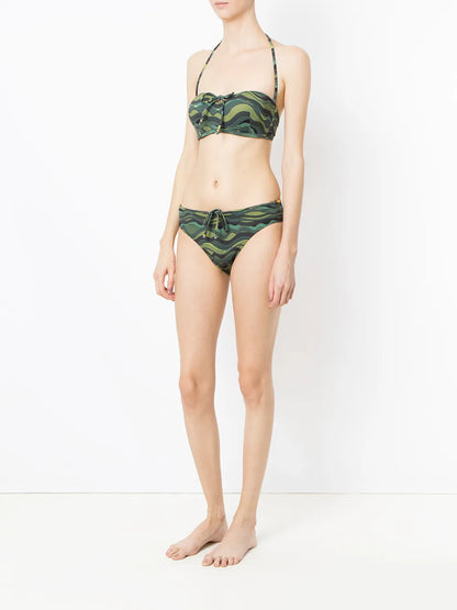 Wave Print Bikini Set