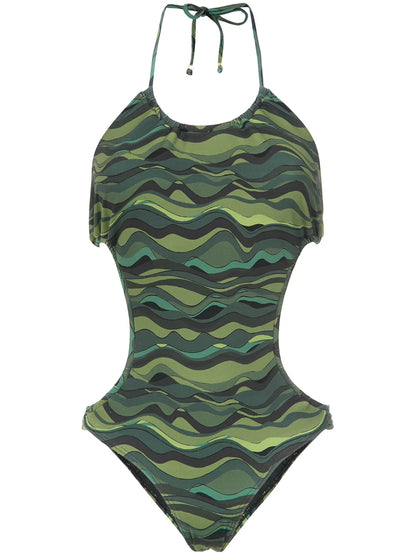 Waves Print Swimsuit