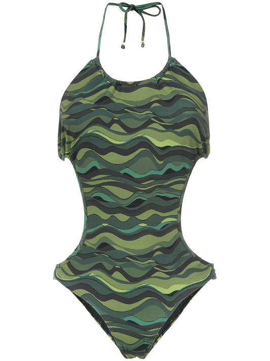 Waves Print Swimsuit