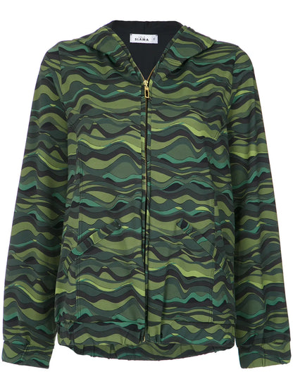 Wave Print Hoodie