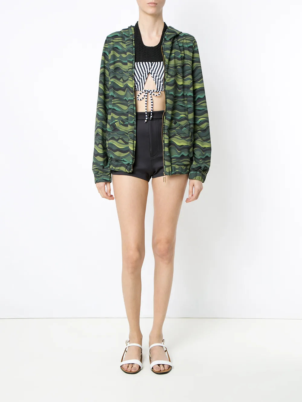 Wave Print Hoodie