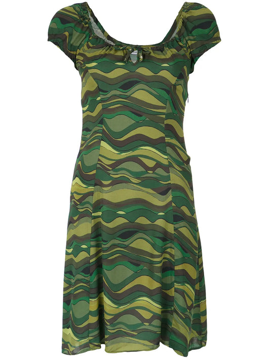 Wave Print Dress