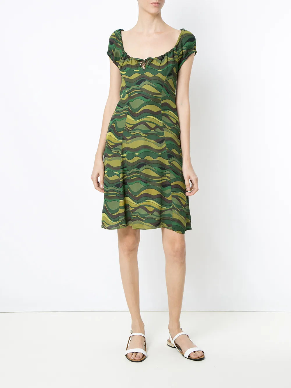 Wave Print Dress