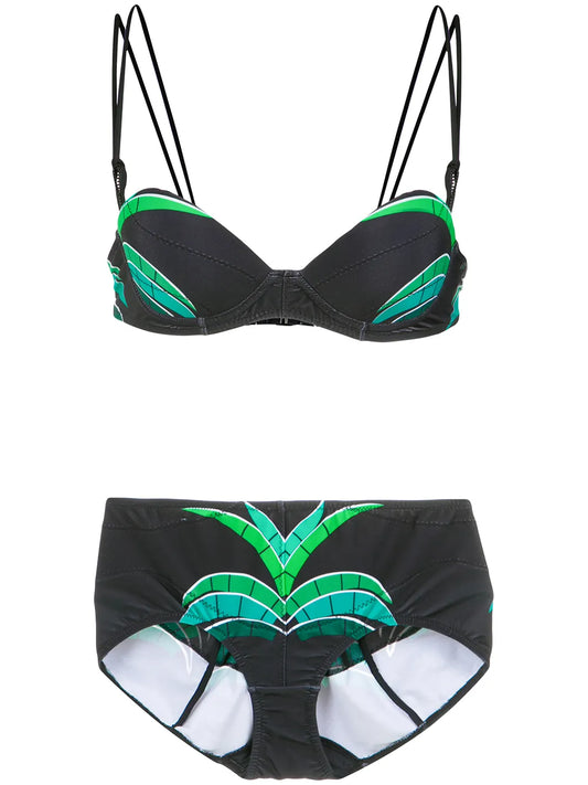 Tropical Print Bikini Set