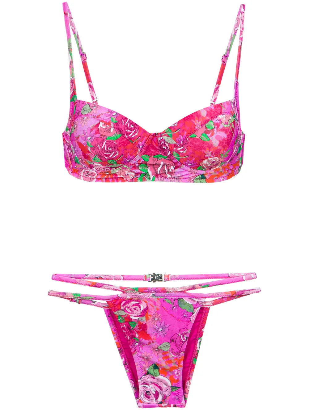 Rose Print Bikini Set