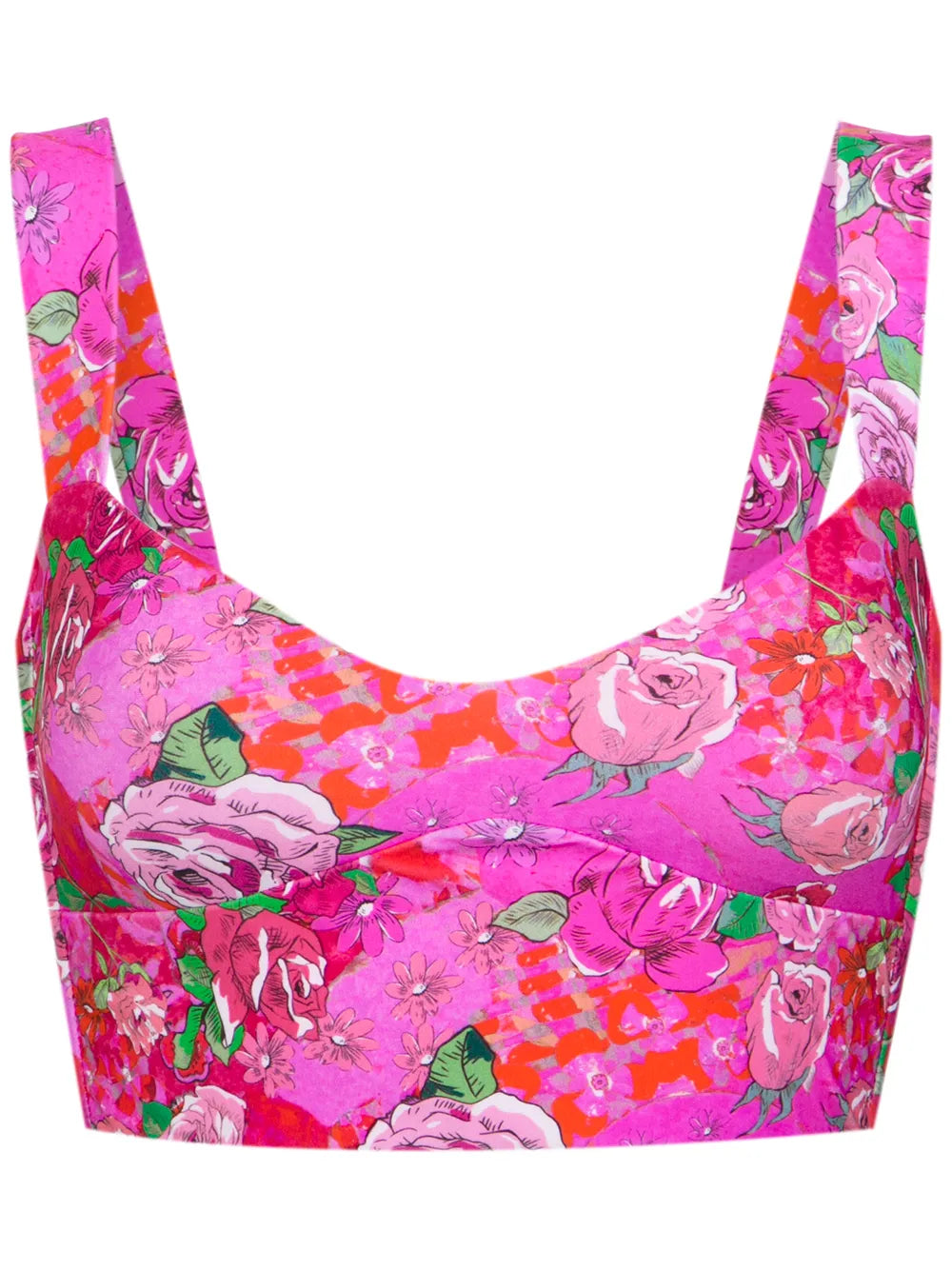 Floral Print Cropped Top
