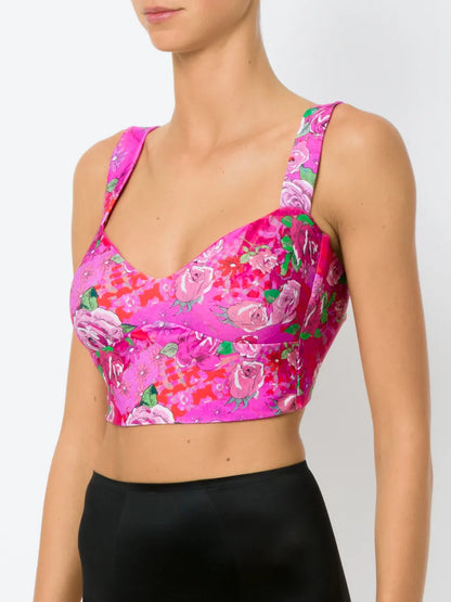 Floral Print Cropped Top