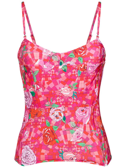 Floral Print Bikini Top