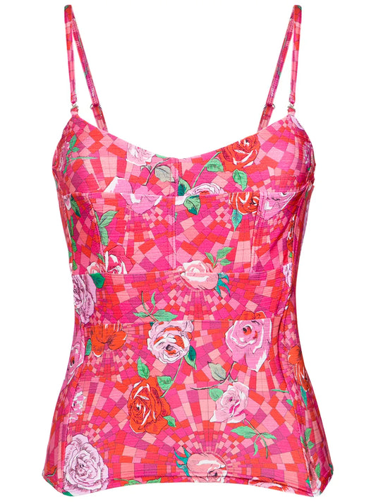 Floral Print Bikini Top