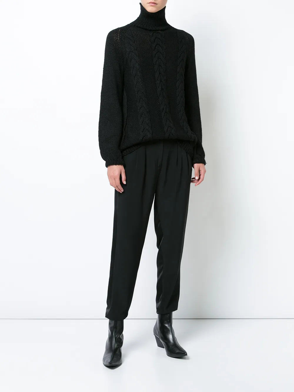 Cable-Knit Turtleneck Jumper