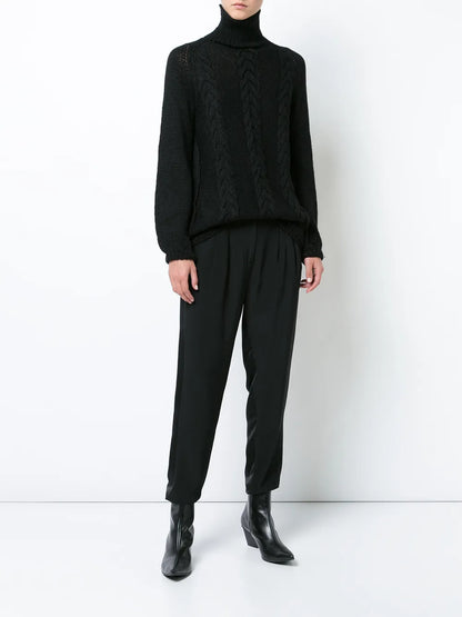Cable-Knit Turtleneck Jumper