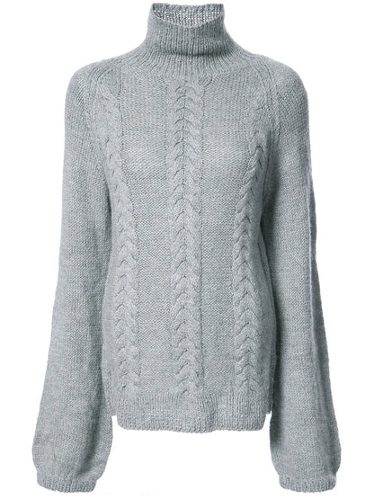 Cable-Knit Turtleneck Jumper