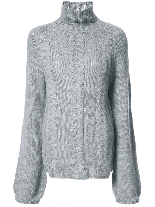 Cable-Knit Turtleneck Jumper