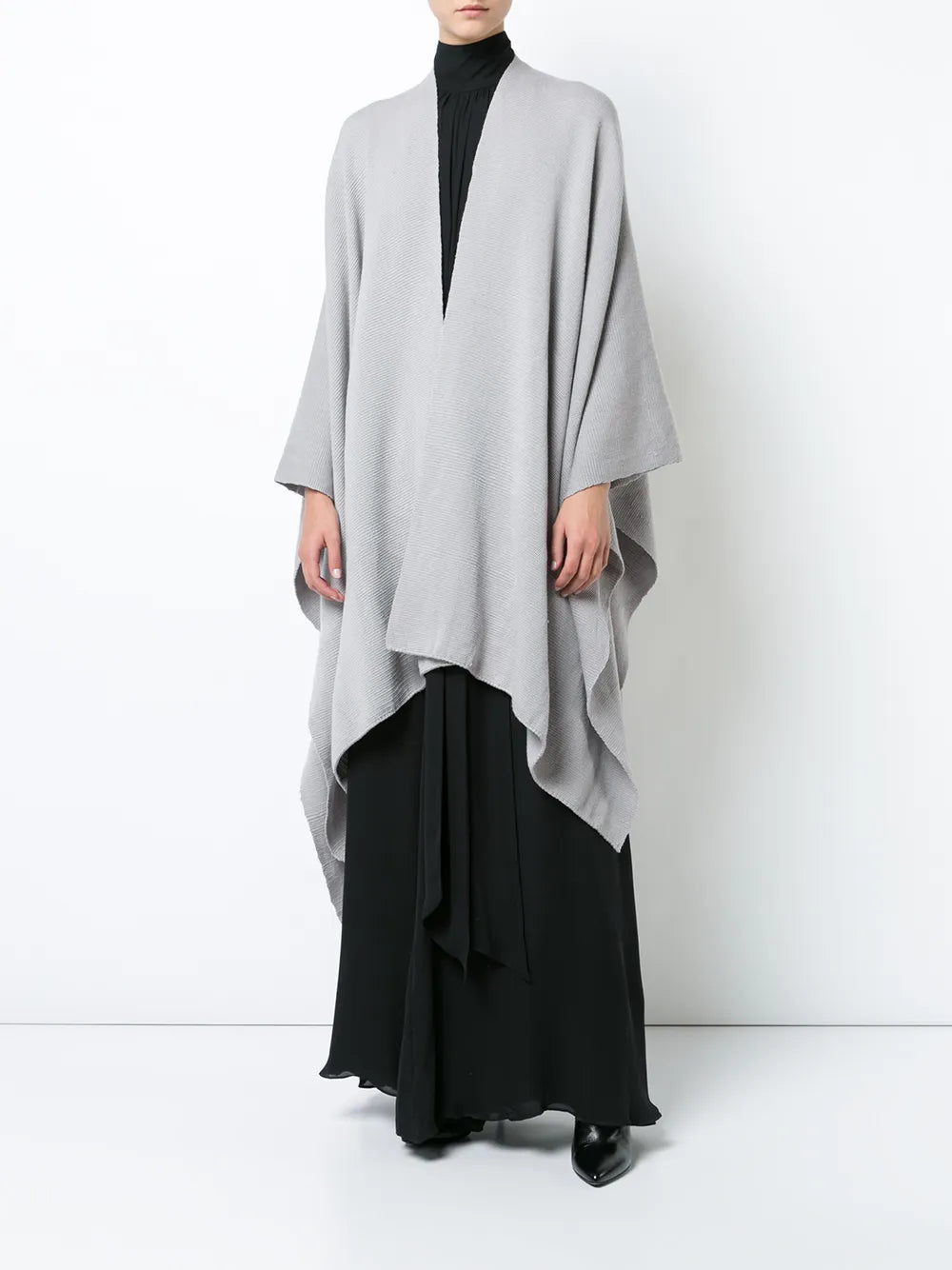 Draped V-Neck Cape