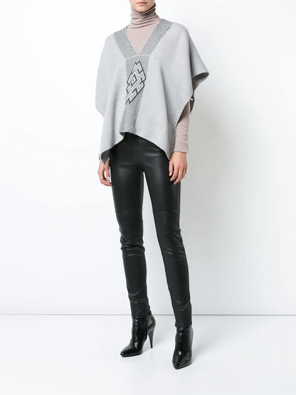 V-Neck Draped Sleeved Top