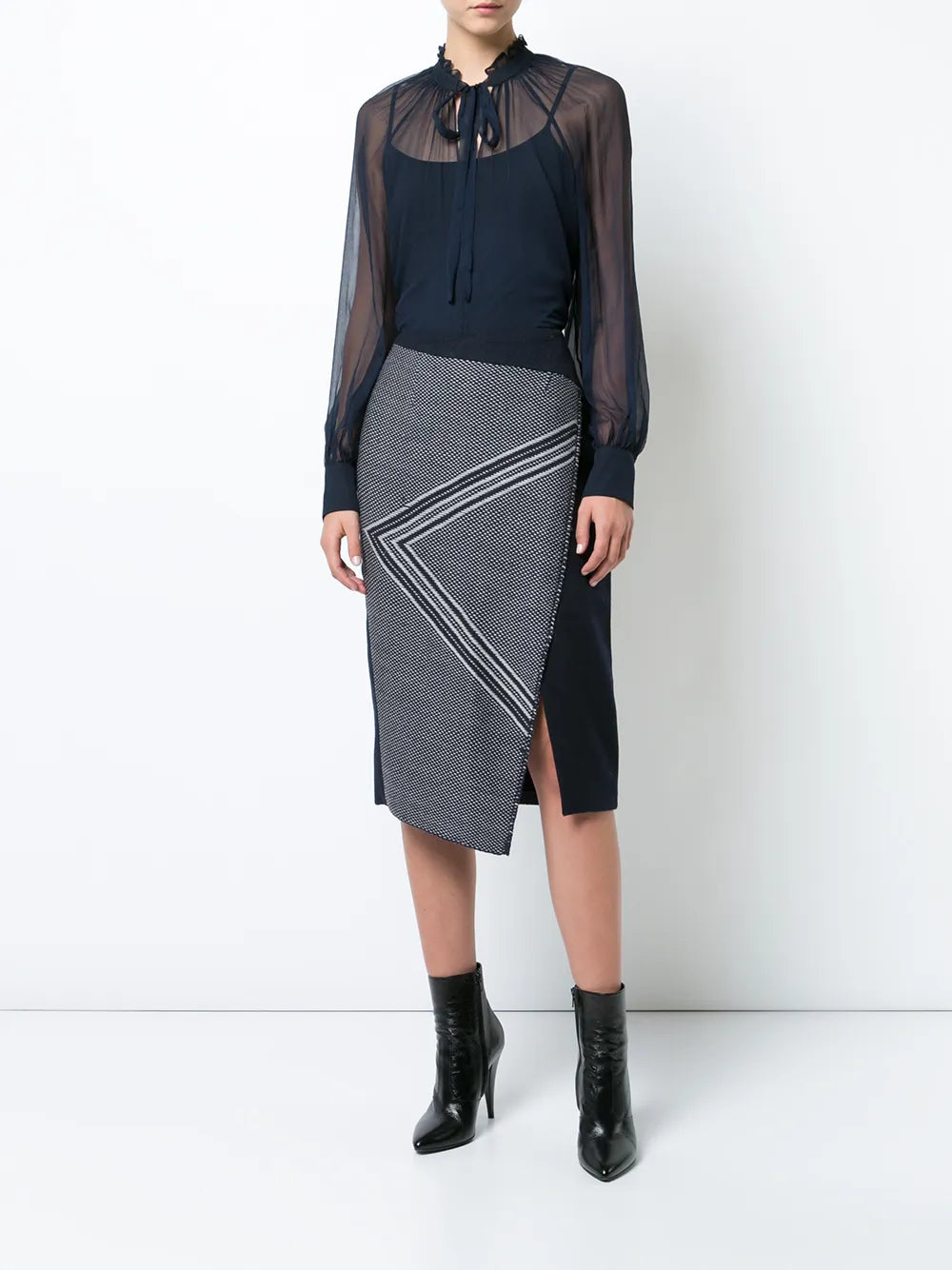 Asymmetric Pattern Skirt
