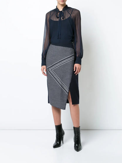 Asymmetric Pattern Skirt