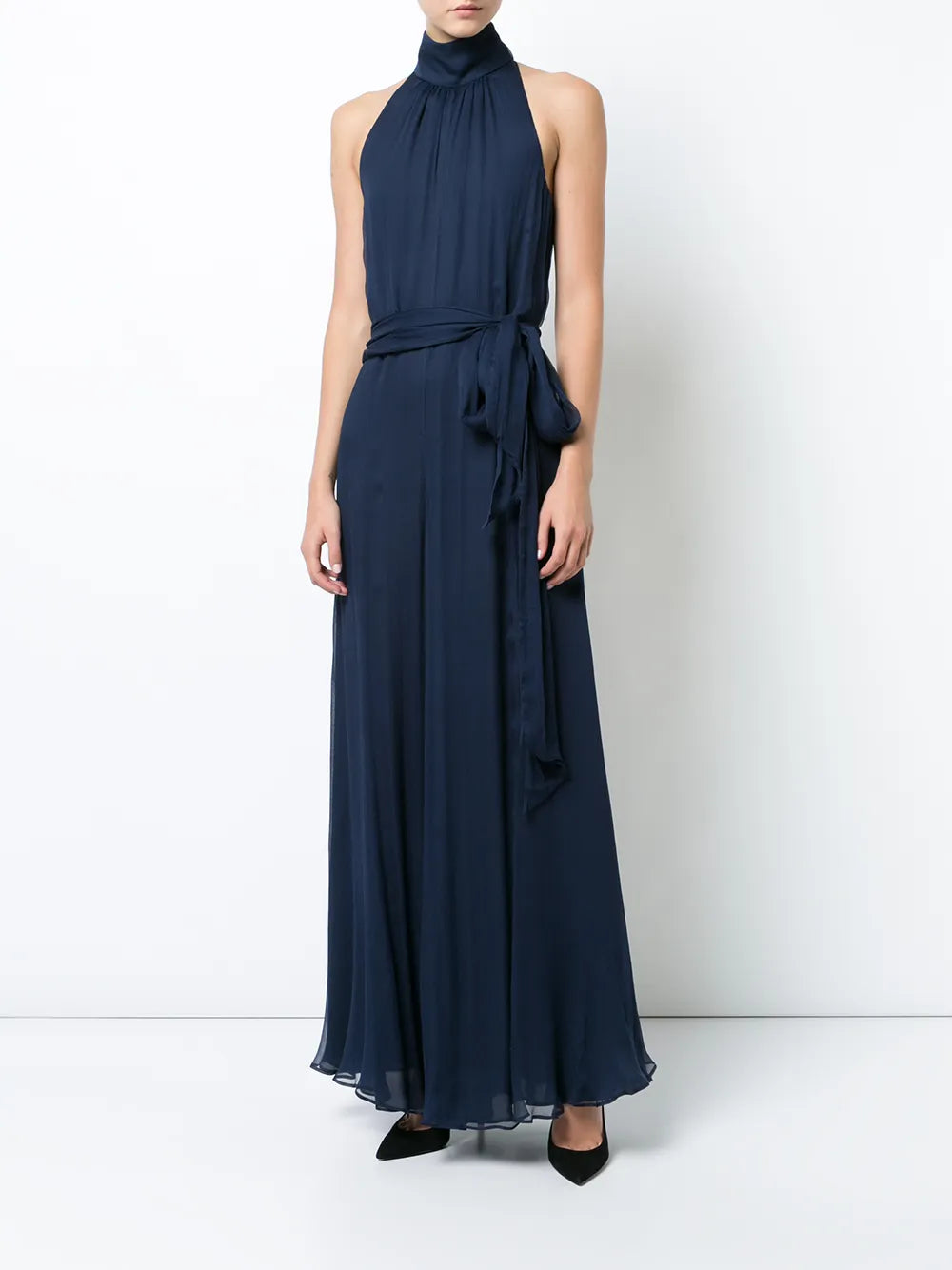 Tie Waist Draped Jumpsuit