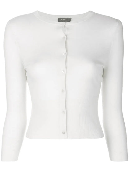 Superfine Cropped Cardigan