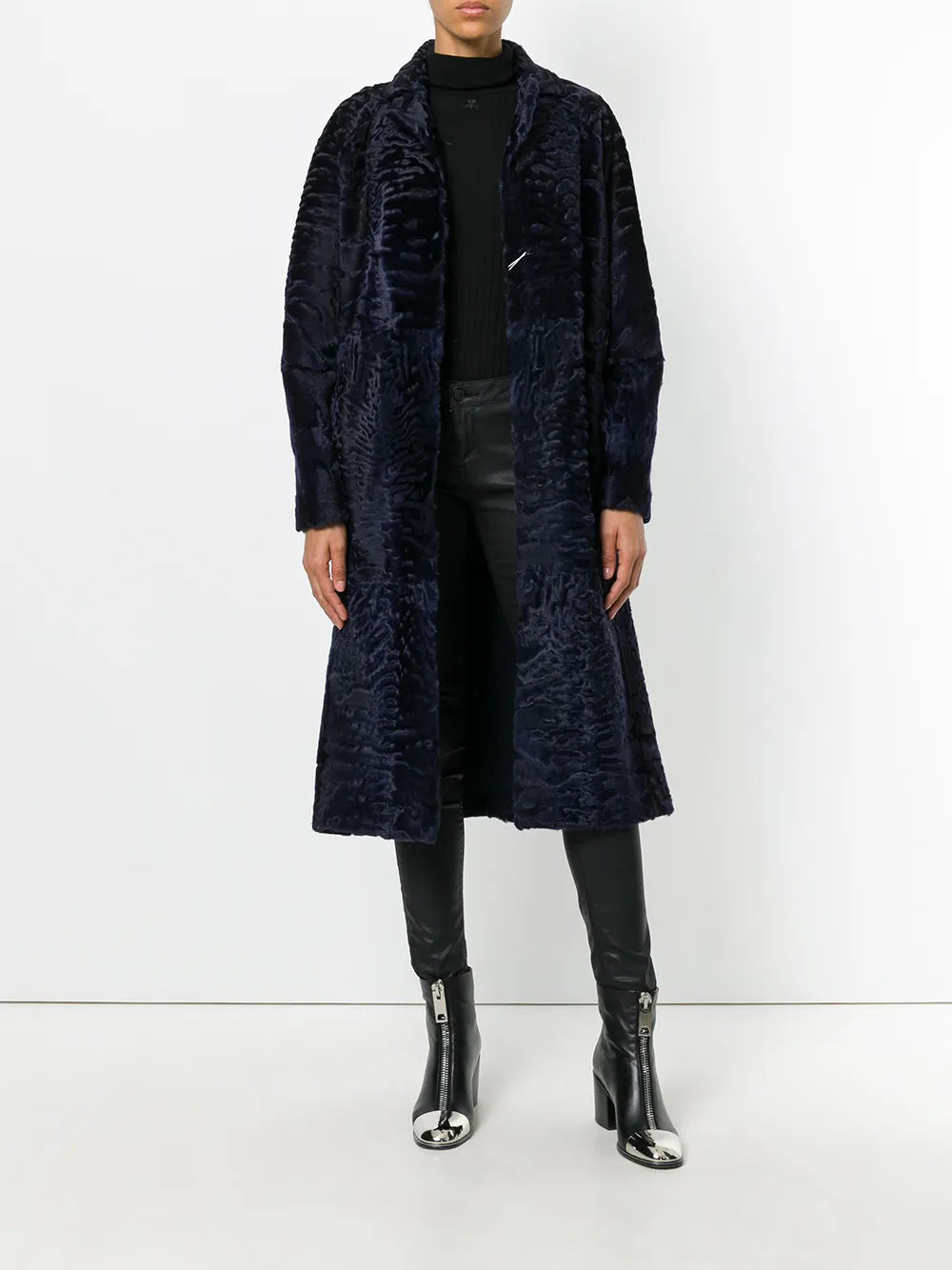 Textured Single-Breasted Coat