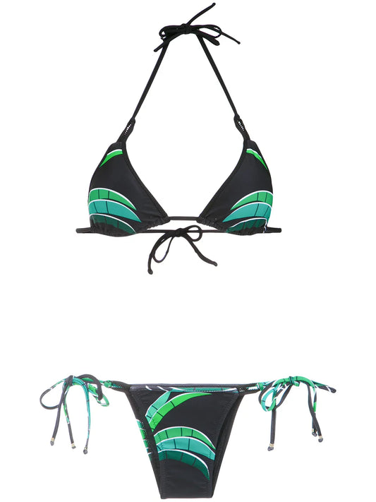 Tropical Print Bikini Set