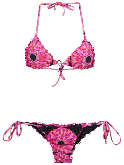 Printed Triangle Bikini Top