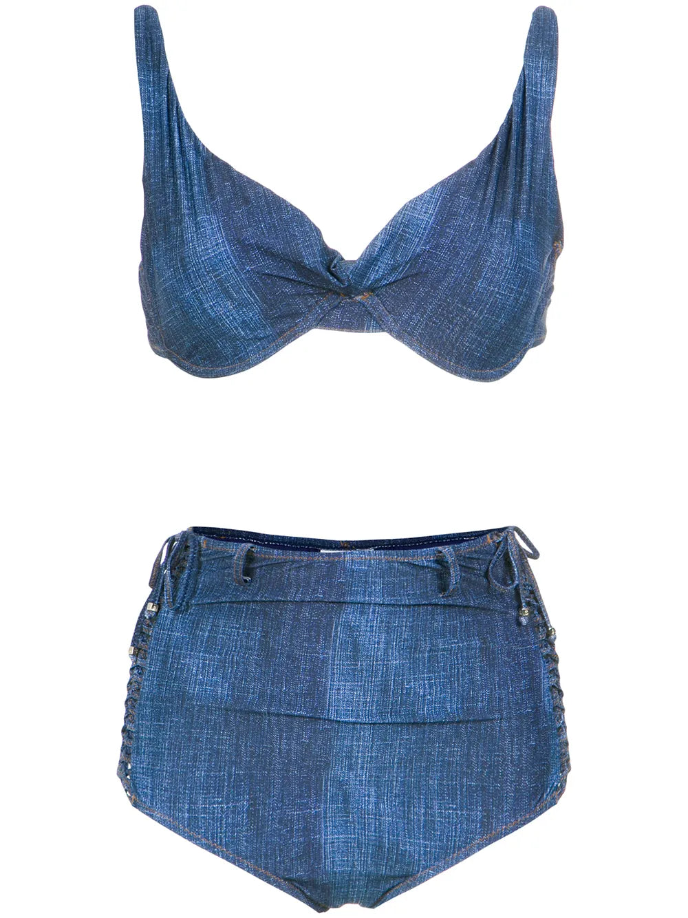 High Waist Denim Bikini Set