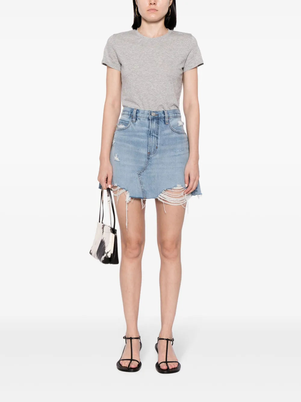 Mélange-Effect Cotton T-Shirt