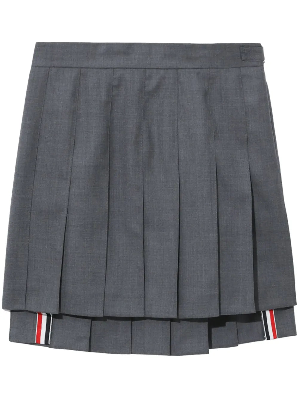 Pleated High-Low Skirt