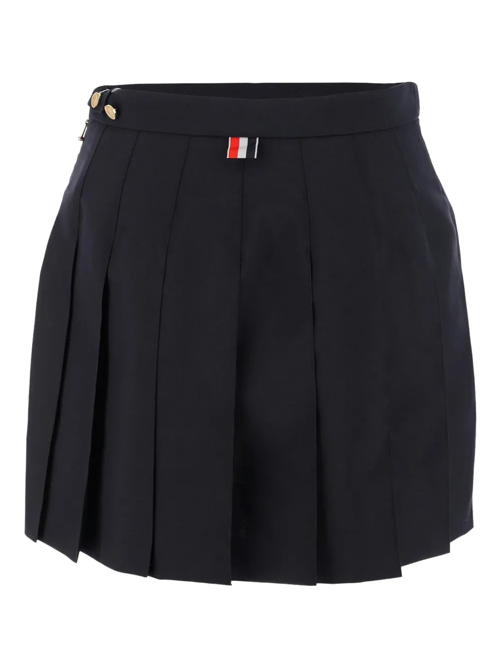 Asymmetric Pleated Miniskirt