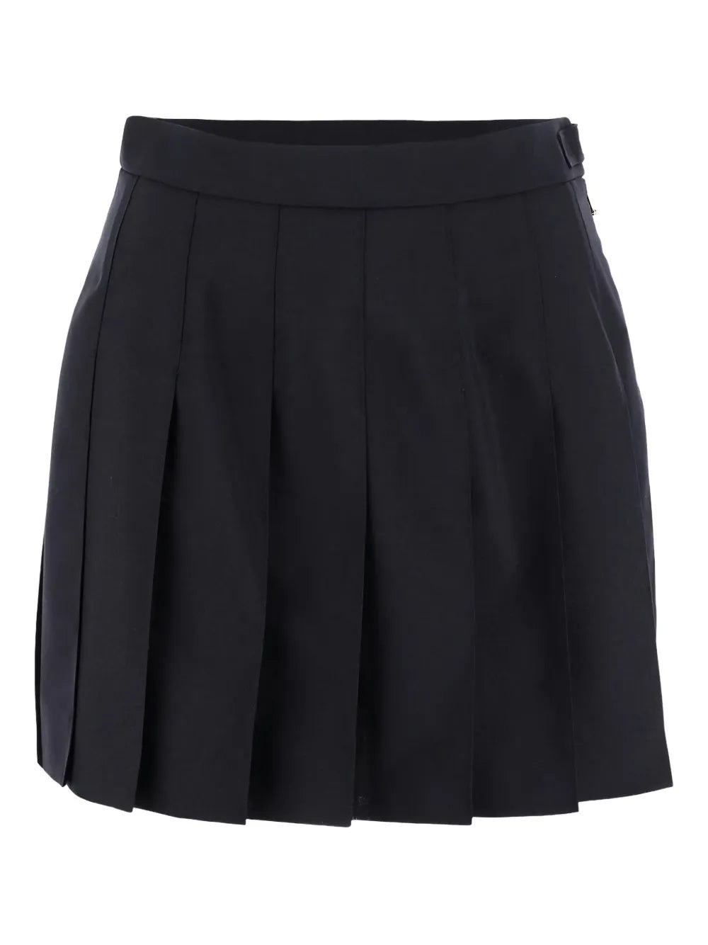 Asymmetric Pleated Miniskirt