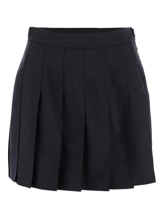 Asymmetric Pleated Miniskirt