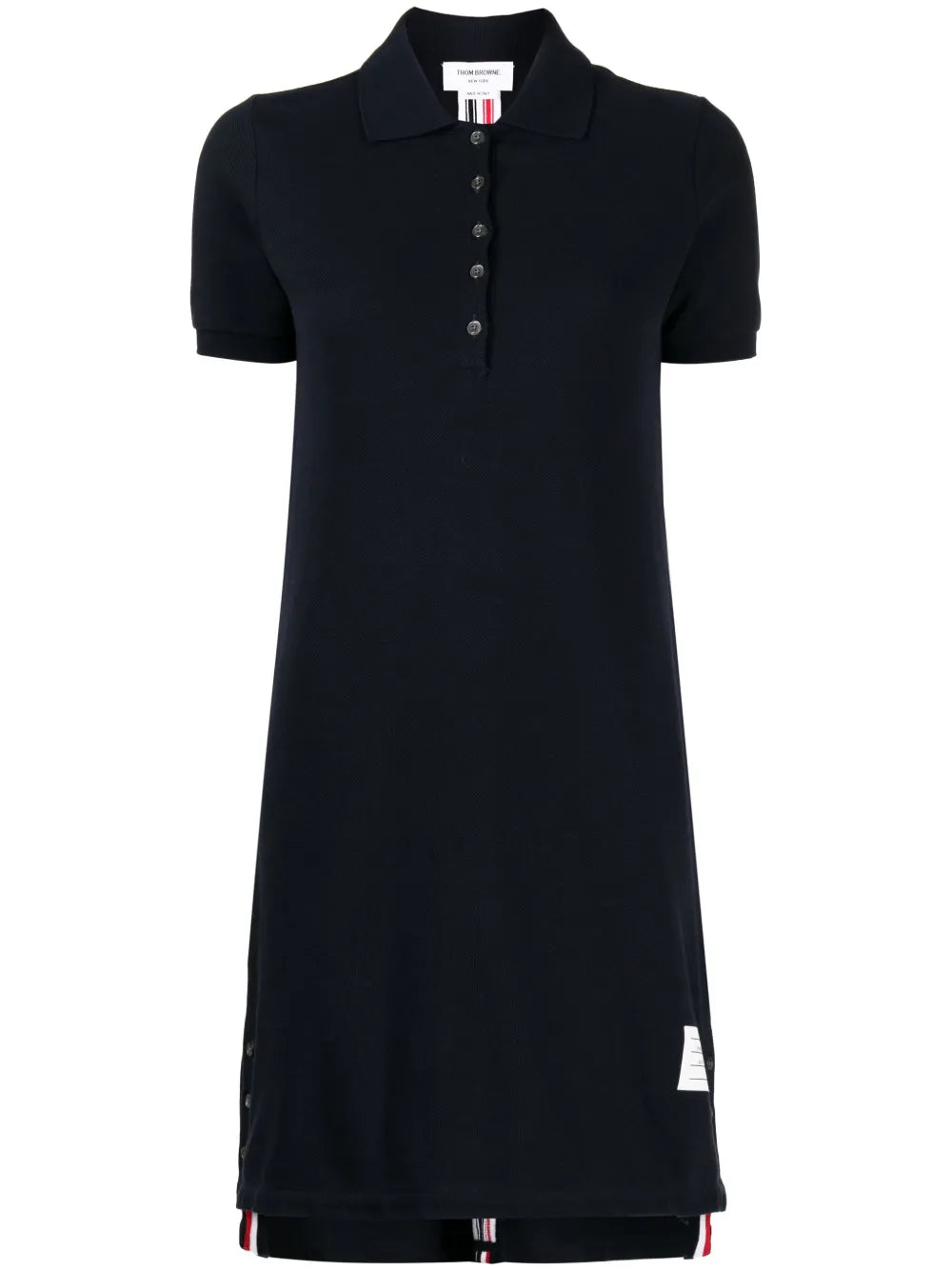 Stripe-Detailing Piqué Polo Dress